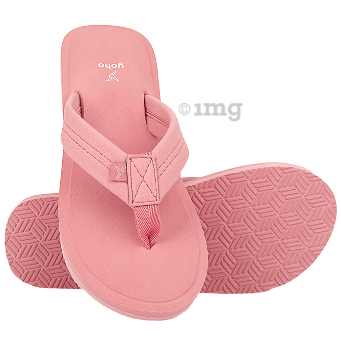 Yoho Lifestyle Doctor Ortho Soft Comfortable and Stylish Flip Flop Slippers for Women Rose Shadow 8