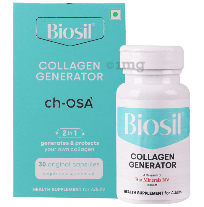 Biosil Collagen Generator Veg Capsule for Hair, Skin & Nails