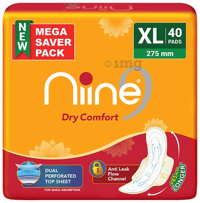 Niine Dry Comfort Sanitary Pads for Women XL