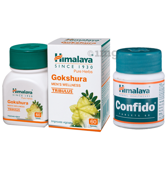 Combo Pack of Himalaya Confido Tablet & Himalaya Wellness Pure Herbs Gokshura Tablet (60 Each)