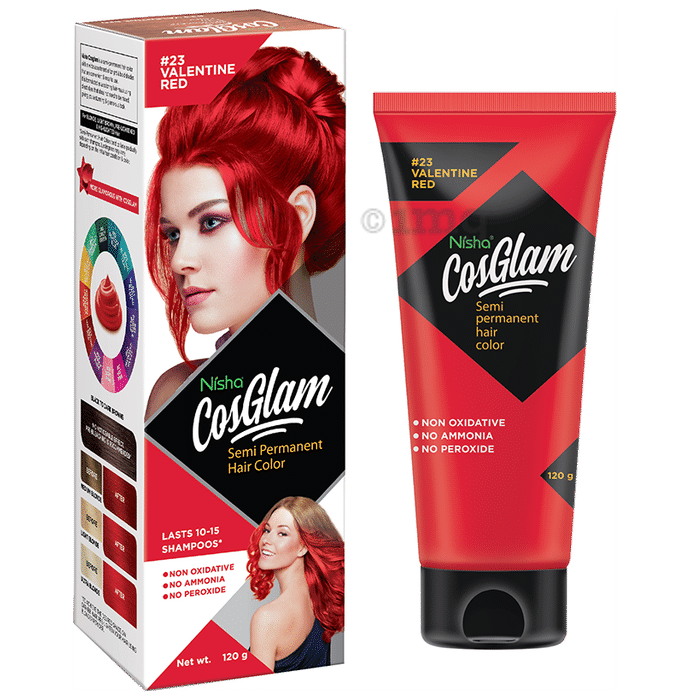 Nisha Cosglam Semi Permanent Hair Color Valentine Red