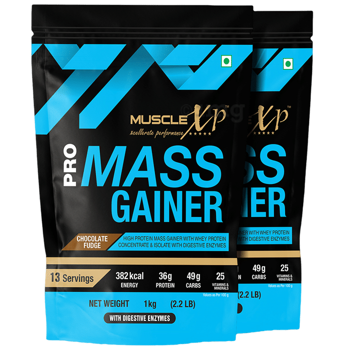 MuscleXP Pro Mass Gainer (1kg Each) Chocolate Fudge