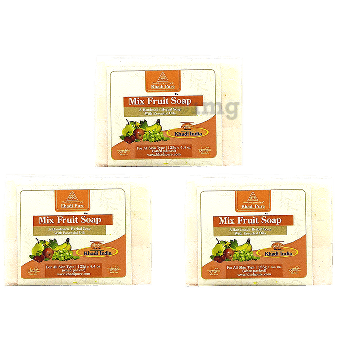 Khadi Pure Mix Fruit Soap (125gm Each)