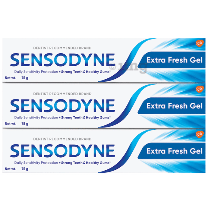 Sensodyne Extra Fresh Gel Toothpaste (75gm Each)