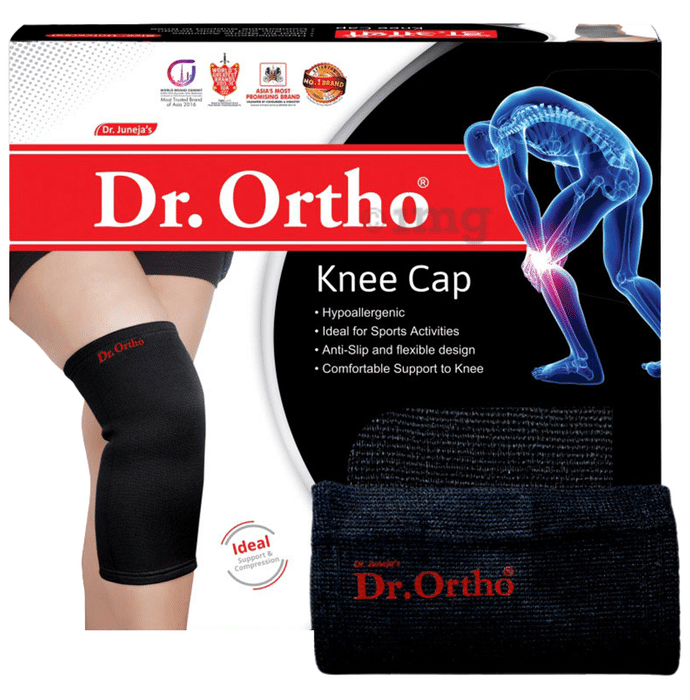 Dr Ortho Knee Cap Large Black