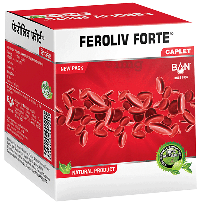 Feroliv Forte | Iron Supplement with Liver Tonic | Useful in Iron deficiency Anemia | Caplet