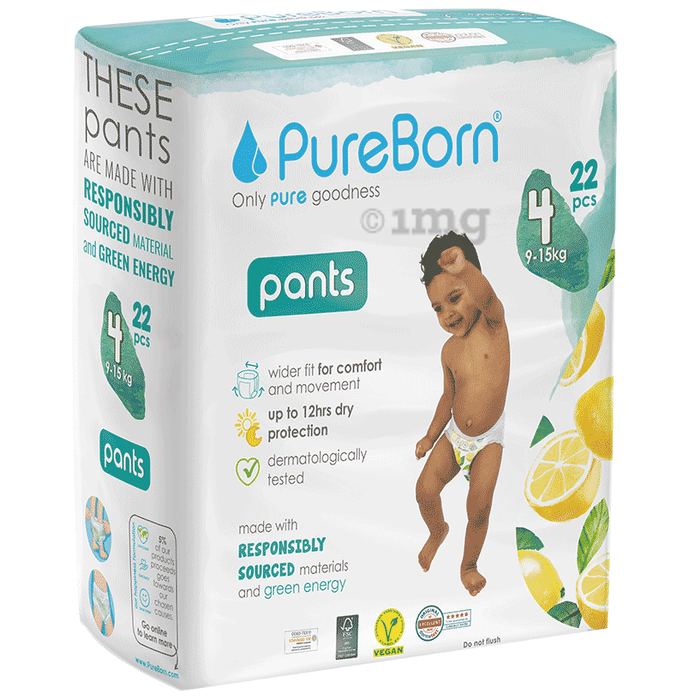 Pureborn Baby Lemon Diaper M4