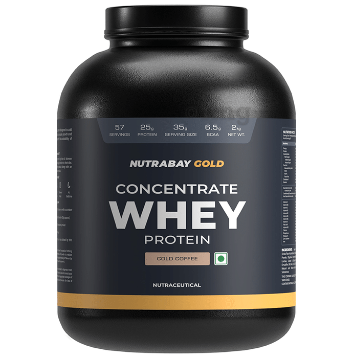 Nutrabay Whey Concentrate Protein for Muscle Recovery | No Added  Powder Cold Coffee