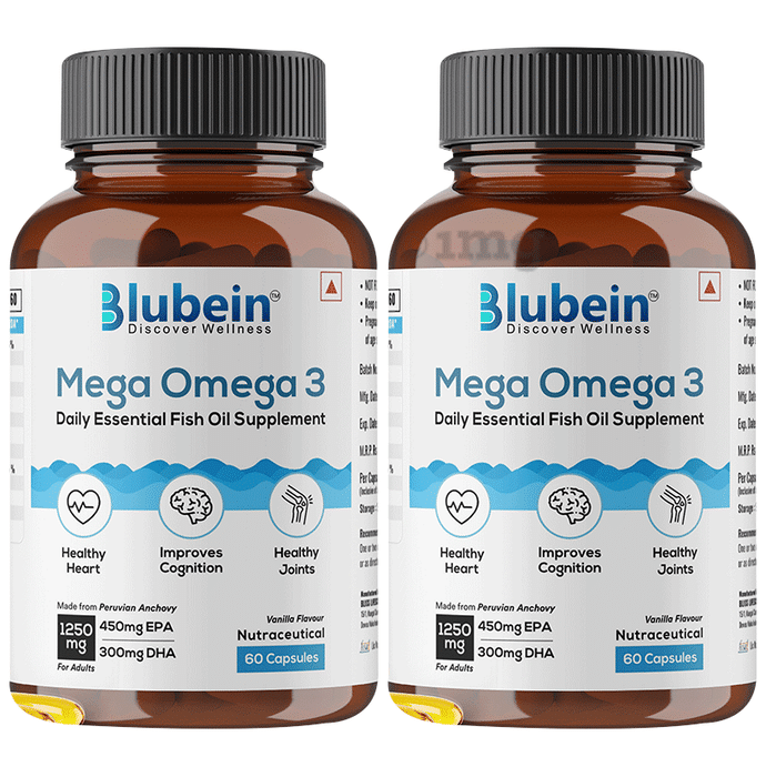 Blubein Mega Omega 3 Capsules (60 Each)