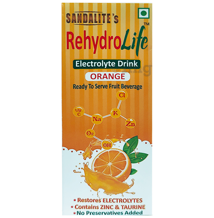 Sandalite RehydroLife Electrolyte Energy Drink (200ml Each) Orange