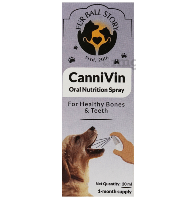 Fur Ball Story Cannivin Oral Nutrition Spray for Healthy Bones & Teeth