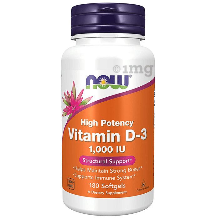 Now Foods High Potency Vitamin D-3 1000 IU Softgels