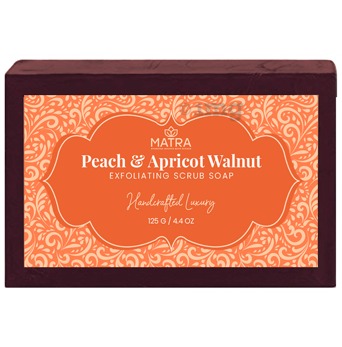 Matra Peach and Apricot Walnut Exfoliating Scrub Soap