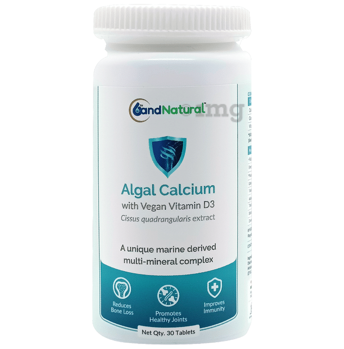 6th and Natural Algal Calcium with Vegan Vitamin D3 Tablet