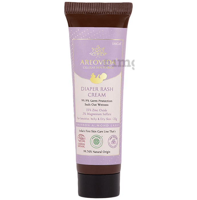 Areoveda Unscented Diaper Rash Cream  with 15% Zinc Oxide (25gm Each)