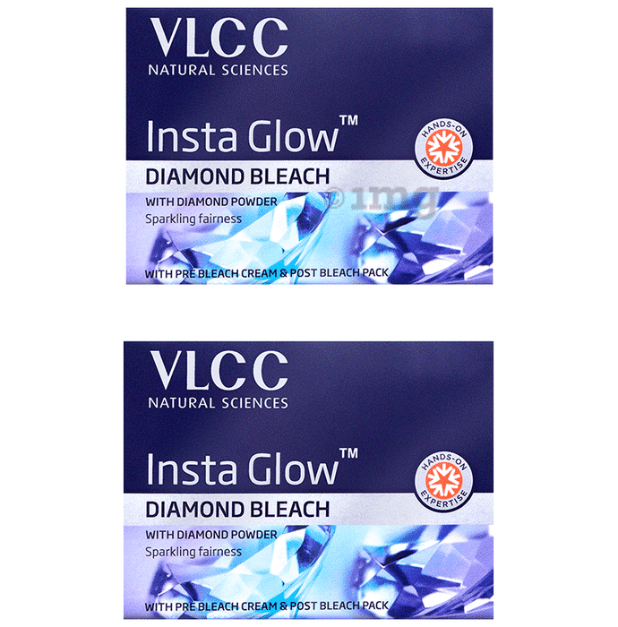 VLCC Insta Glow Diamond Bleach (30gm Each)