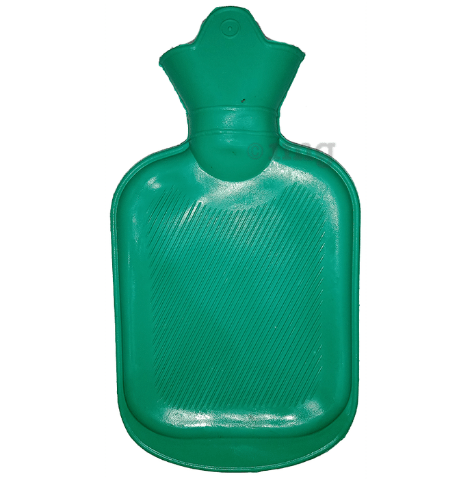 Mycure Rubber Hot Water Bag for  Pain Relief & Massager Green
