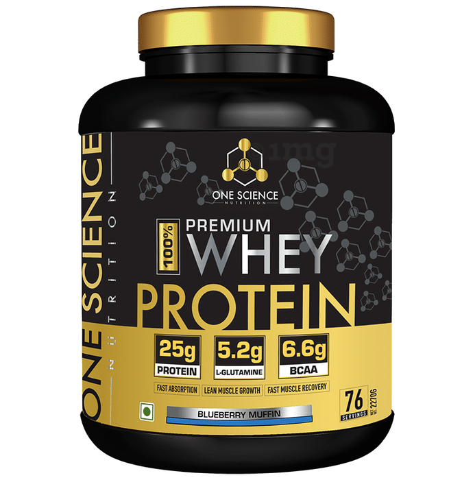One Science Nutrition 100% Premium Whey Protein Powder Blueberry Muffin