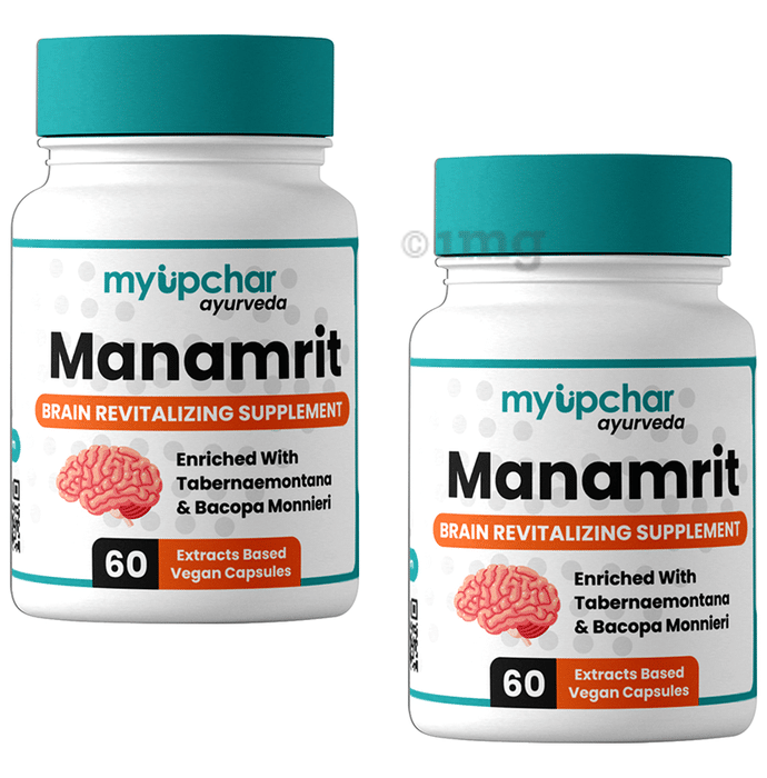 Myupchar Ayurveda Manamrit Extracts Based Vegan Capsule (60 Each)