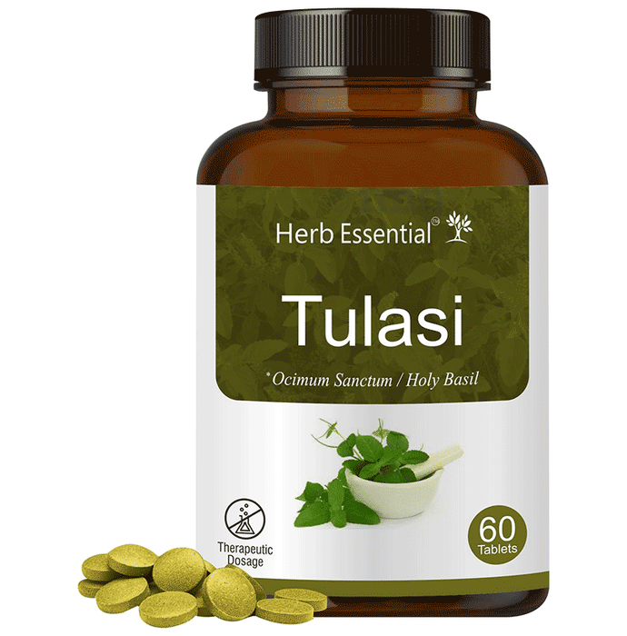 Herb Essential Tulasi (Ocimum Sanctum/Holy Basil) 500mg Tablet