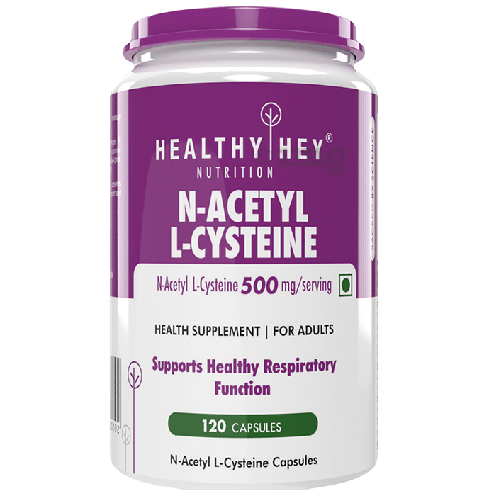 HealthyHey Nutrition N-Acetyl L-Cysteine 500mg for Healthy Respiratory Function | Capsule