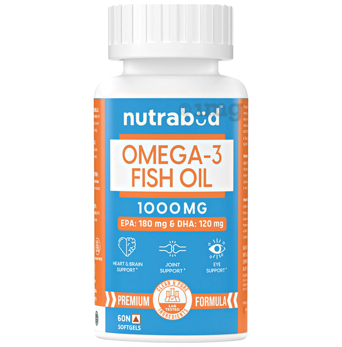 Nutrabud Omega-3 Fish Oil Softgels