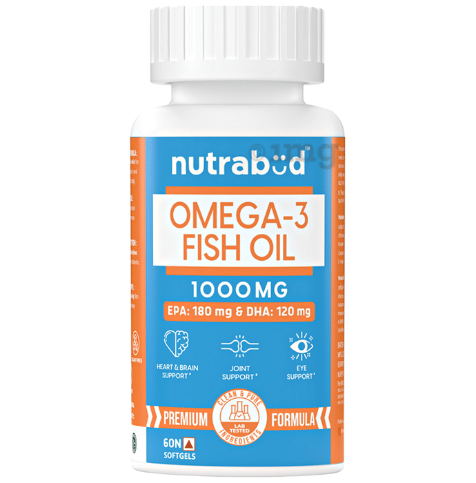 Nutrabud Omega-3 Fish Oil Softgels