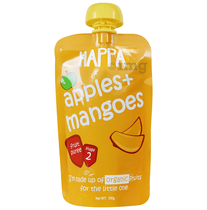 Happa Fruit Puree Stage 2 Apples+Mangoes