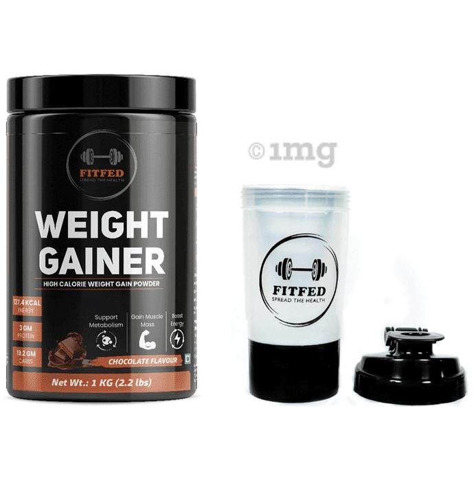Fitfed Weight Gainer with Shaker Chocolate