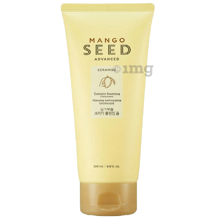 The Face Shop Mango Seed Creamy Foaming Cleanser With Ceramide & Shea Butter, Face Wash Apt For Dry Skin