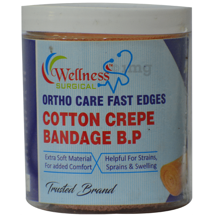 Wellness Surgical Ortho Care Fast Edges Cotton Crepe Bandage 6cm x 4m