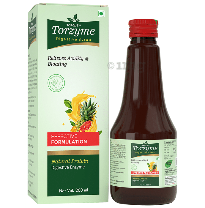 Torzyme Digestive Syrup Relieves Acidity & Bloating (200ml Each)