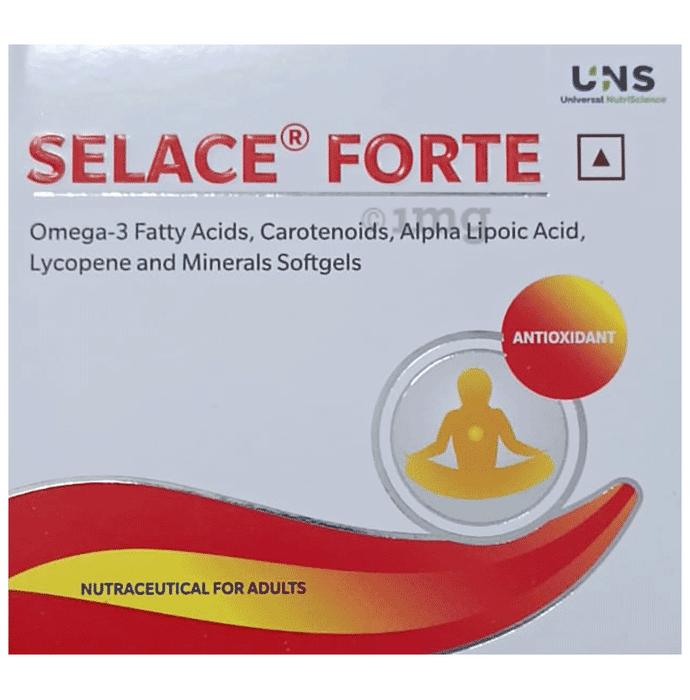 Selace Forte Capsule with Omega 3 Fatty Acids, Carotenoids, Alpha lipoic acid, Lycopene & Minerals