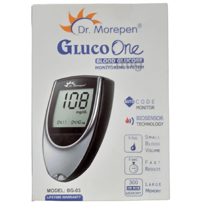 Dr Morepen BG 03 Gluco One Blood Glucose Monitoring System (Only Glucometer)