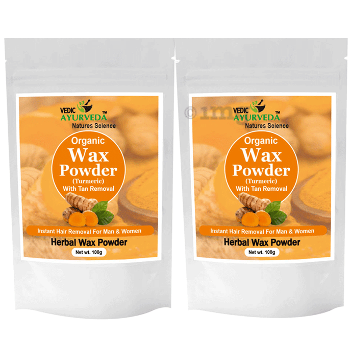 Vedic Ayurveda Combo Pack of Herbal Wax Powder (100gm Each) Turmeric