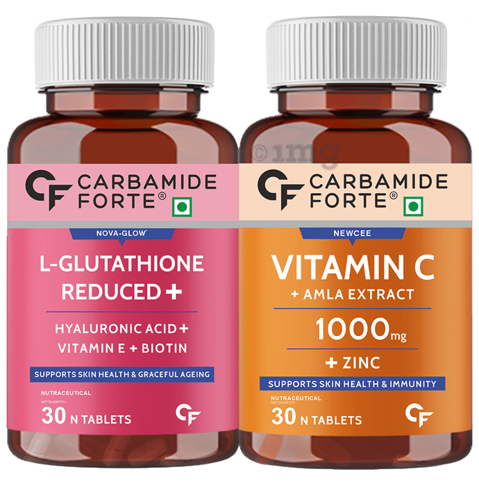 Carbamide Forte Combo Pack of Vitamin C Tablet & L-Glutathione Reduced Tablet (30 Each)