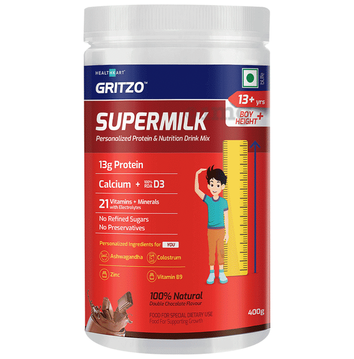 Gritzo SuperMilk Daily Nutrition (13+y Girls) 13+ Yrs Boy Height+ Double Chocolate
