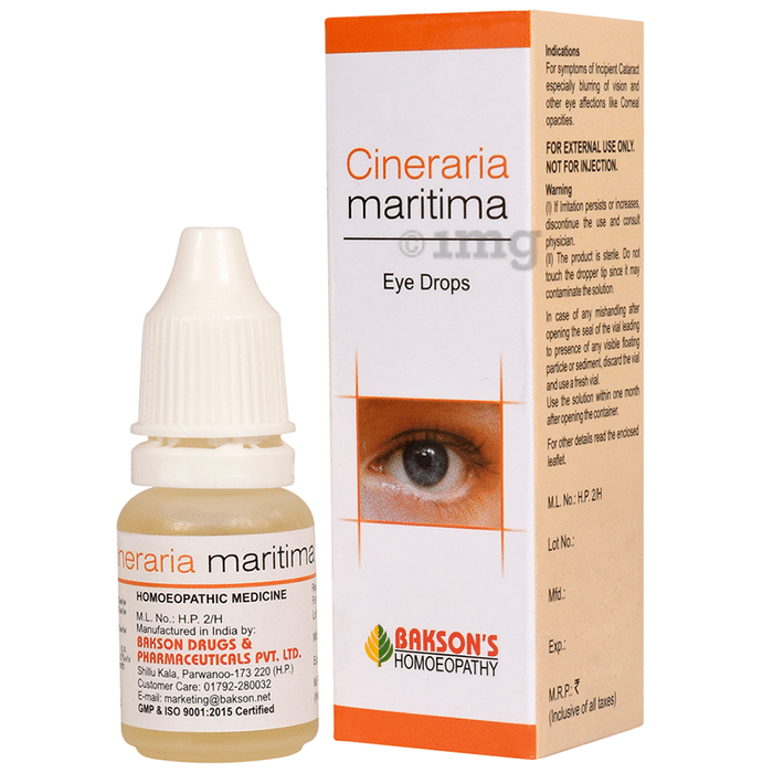 Bakson's Homeopathy Cineraria Maritima Eye Drop