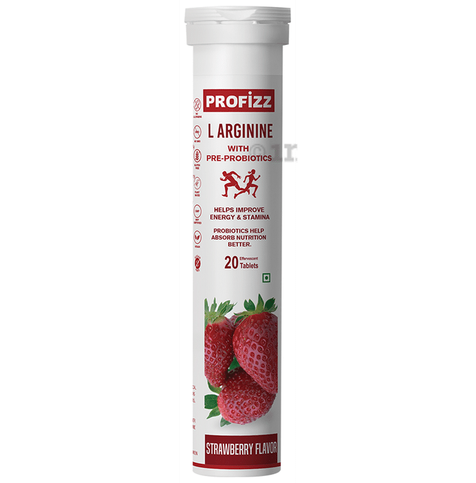 Profizz L Arginine with Prebiotics Effervescent Tablet (20 Each) Strawberry