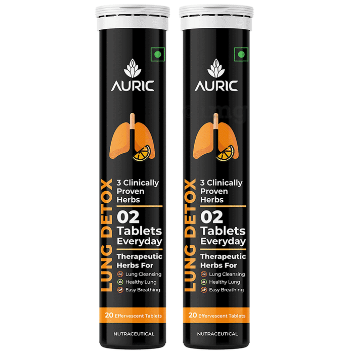 Auric Lung Detox Effervescent Tablet With NAC and Herbs (20 Each)