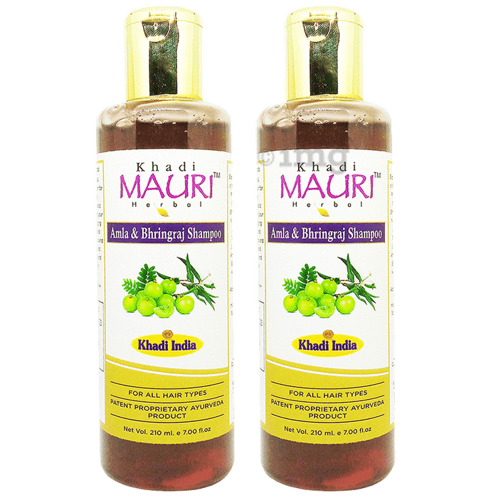 Khadi Mauri Herbal Amla Bhringraj Shampoo(210ml Each)