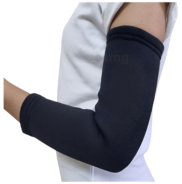 Sahyog Wellness Compression Elbow Support Arm Brace Black Small