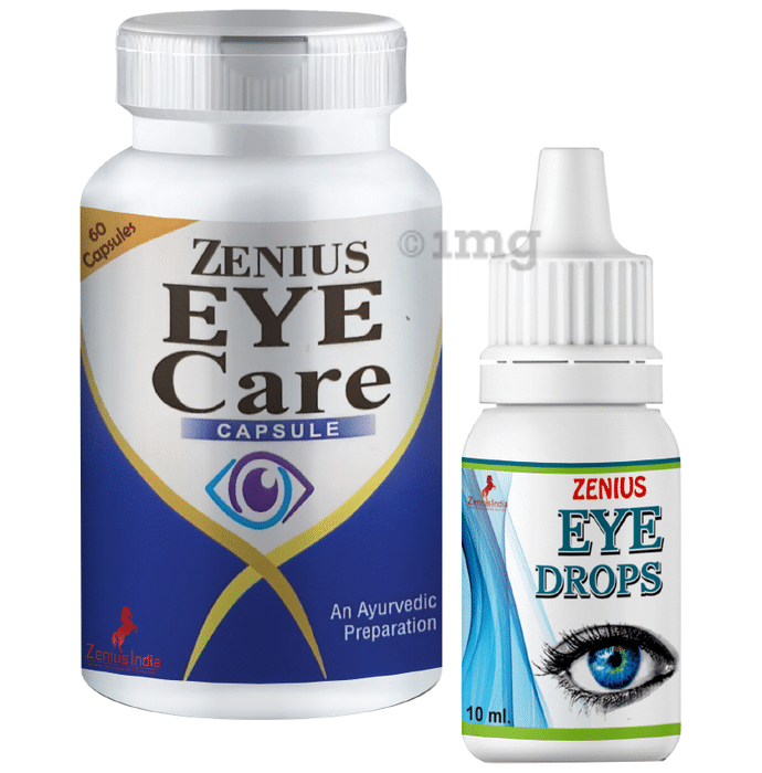 Zenius Eye Care Kit for Eye Health, Vision Care (60 Capsule and 10ML Drop)