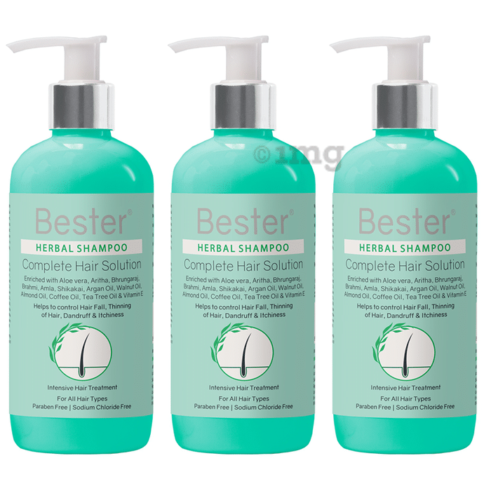 Bester Herbal Shampoo Complete Hair Soution (300ml Each)