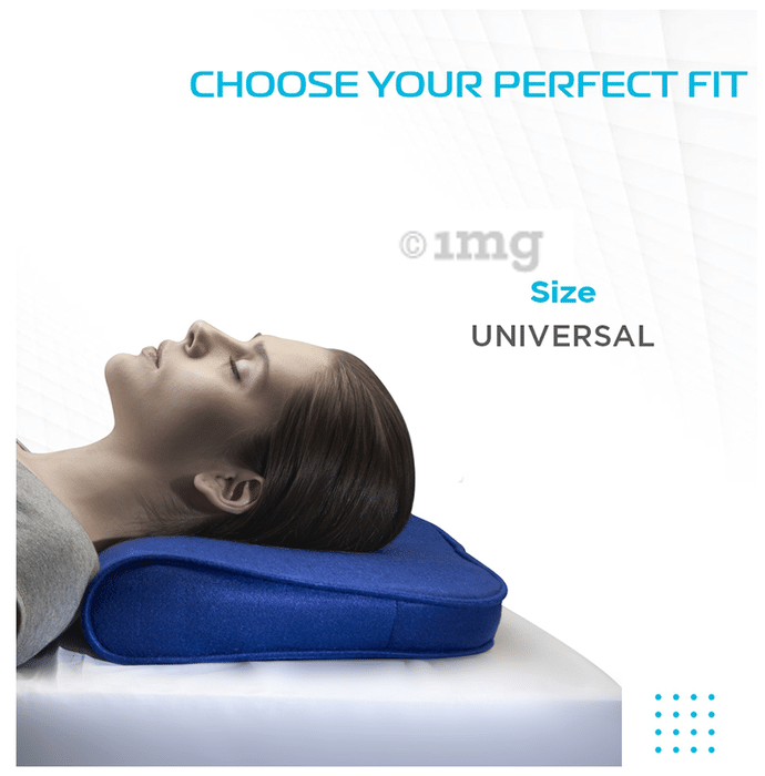 Vissco LIV Cervical Pillow Universal Blue Buy box of 1.0 Unit at best price in India 1mg