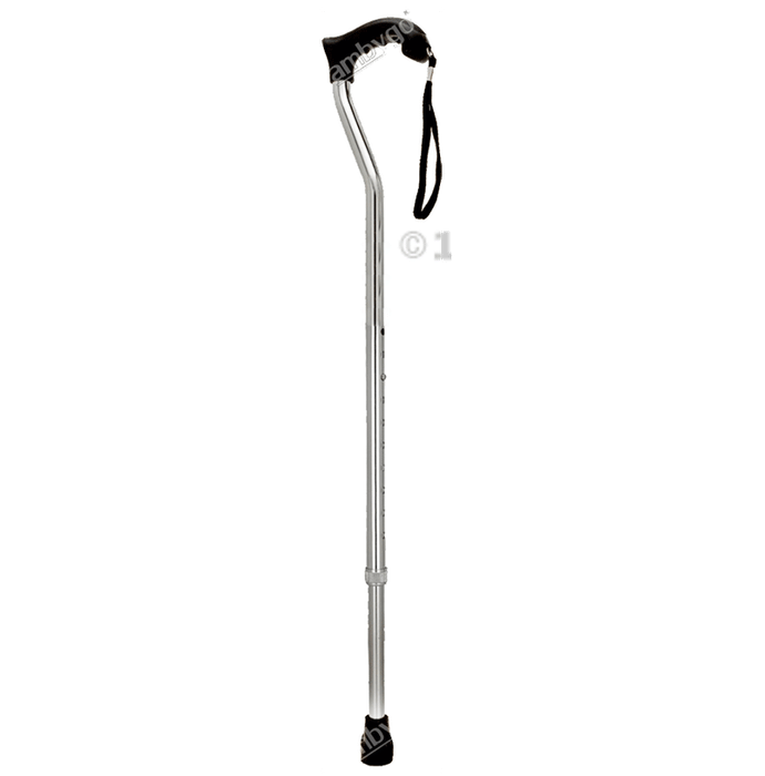 Ambygo Adjustable Aluminium Walking Stick Silver