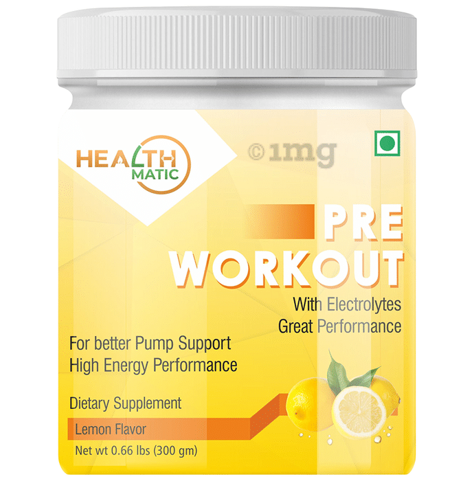 Healthomatic Pre Workout Powder Lemon