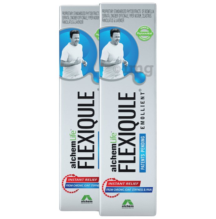 Flexiqule Emollient For Instant Relief from Joint Pain and Stiffness (30ml Each) with Thioquest Gel Free