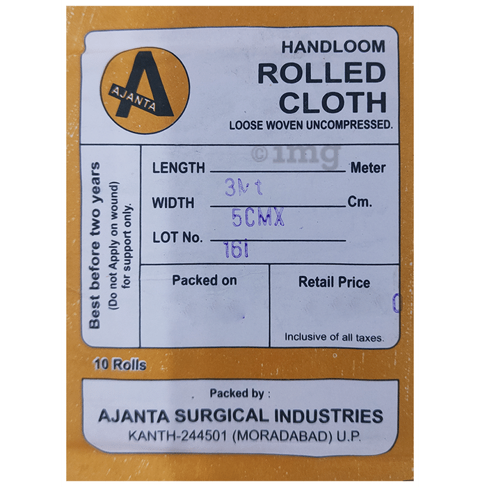 Handloom Rolled Cloth 5cm x 3m