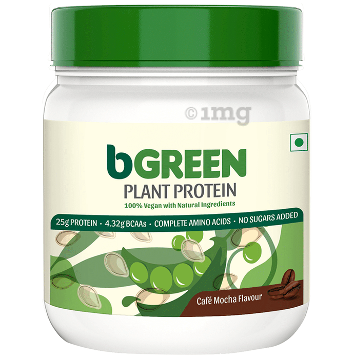 MuscleBlaze bGreen Plant Protein | For Muscle Gain, Immunity & Recovery | Flavour Cafe Mocha